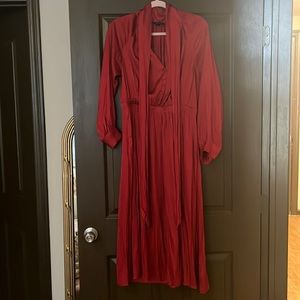 red j crew midi dress. size M.